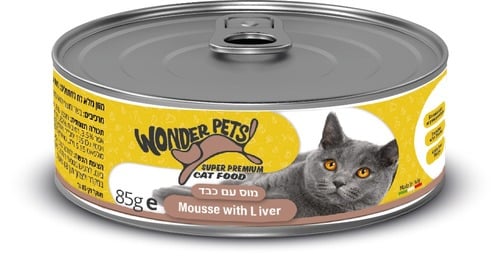 Wonder Pets מעדן לחתול מוס כבד 85 גרם