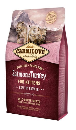 קרנילאב סלמון והודו לגורי חתולים 2 קג – מזון פרימיום לחתולים
