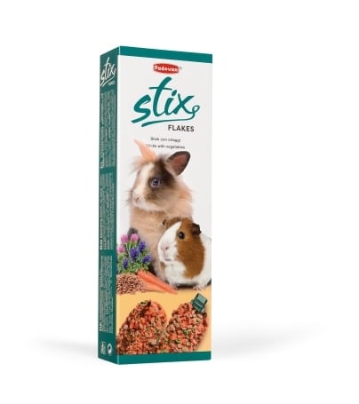 STIX FLAKES תוספת מזון איכותית לארנבים ננסיים, שרקנים וצ’ינצ’ילות פדובן