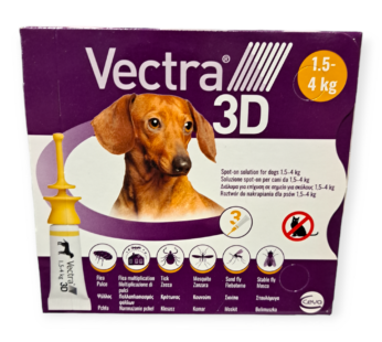 Vectra 3D  אמפולות נגד פרעושים וקרציות לכלב 1.5-4 ק”ג