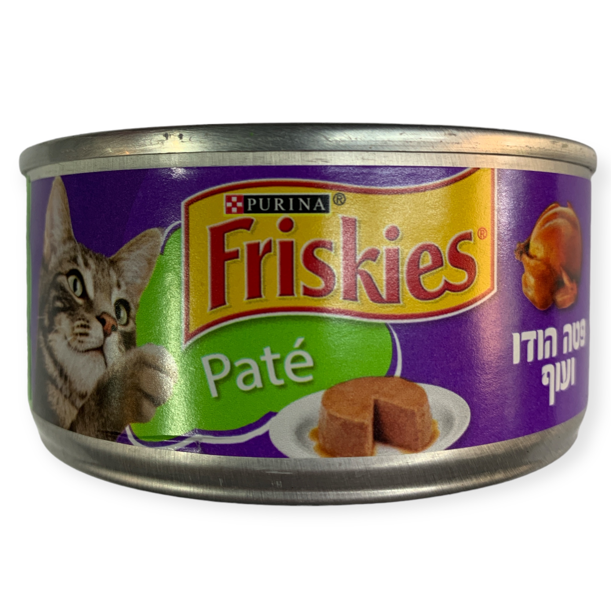 פריסקיז שימורים גורמה לחתולים, חתיכות עוף וסלמון ברוטב, 156 גרם