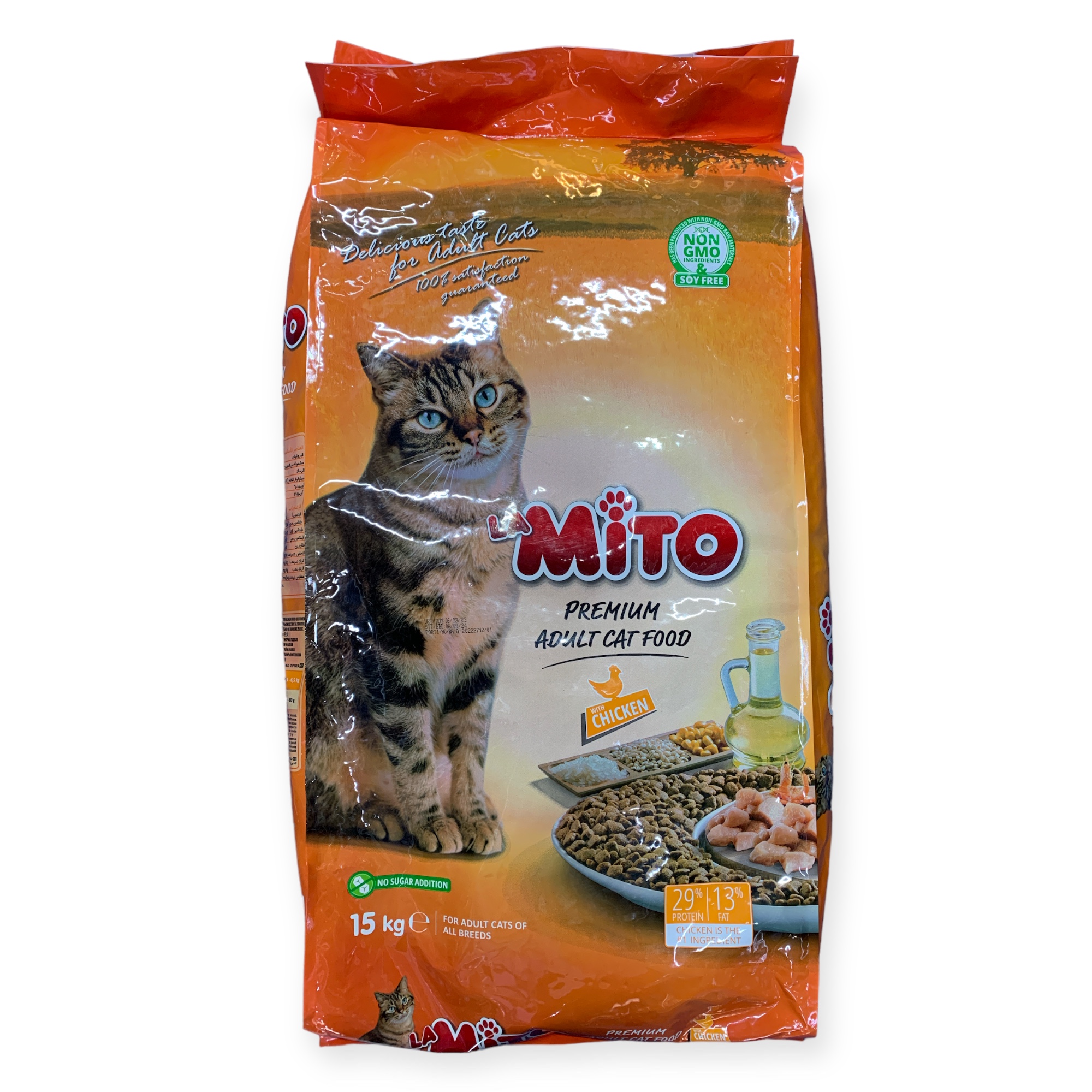 מיטו פיליקס – עוף, מזון מאוזן לחתולים, 15 קג