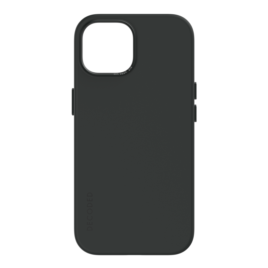 כיסוי סיליקון לאייפון 15 שחור Decoded Silicone Case