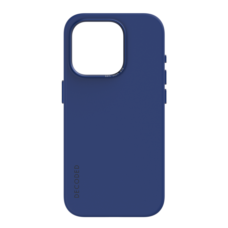 כיסוי סיליקון לאייפון 15 פרו כחול Decoded Silicone Case