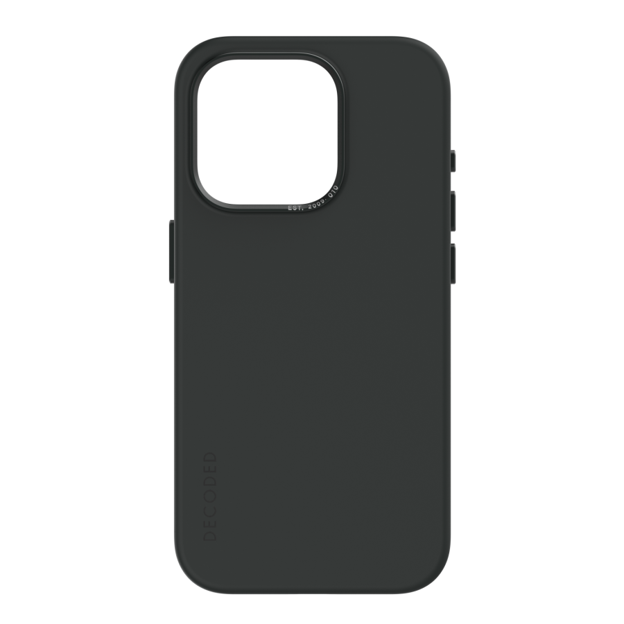 כיסוי סיליקון לאייפון 15 פרו שחור Decoded Silicone Case