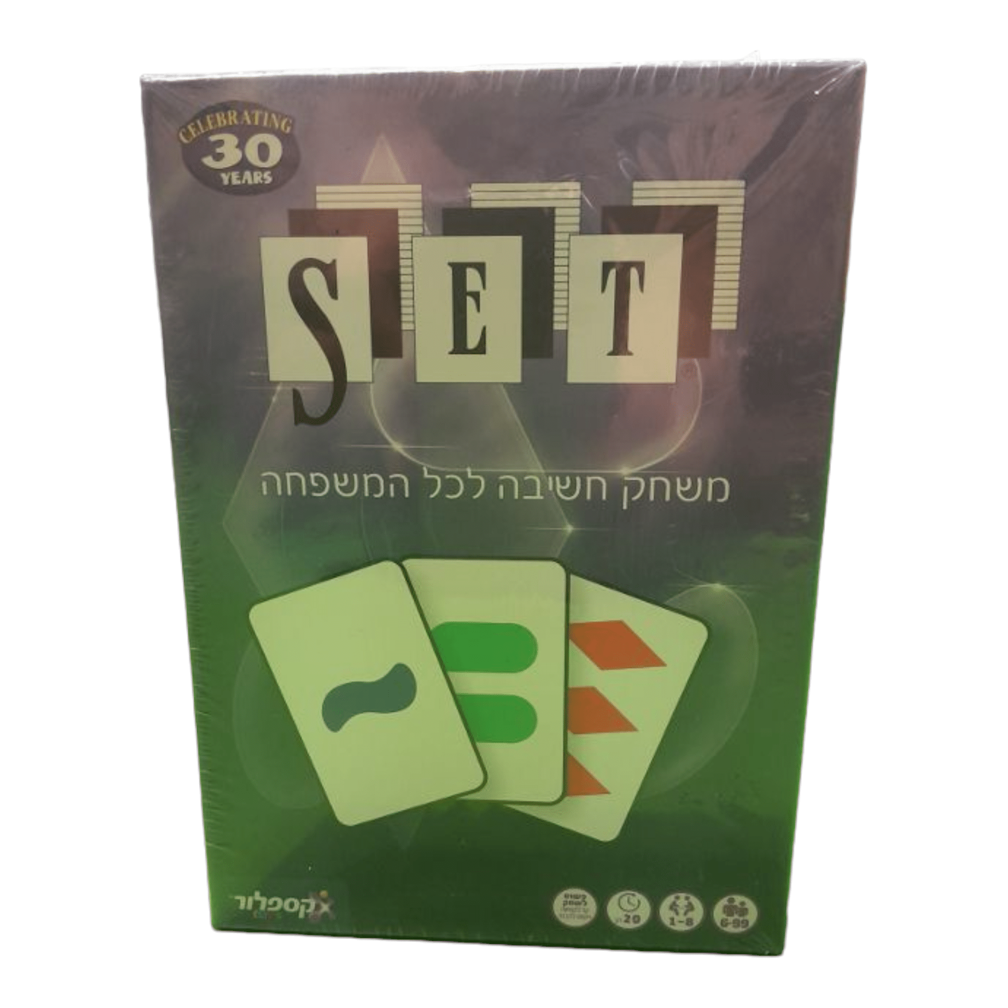 משחק קלפים SET לכל המשפחה תחרותי לחידוד המחשבה ופיתוח התפיסה המרחבית