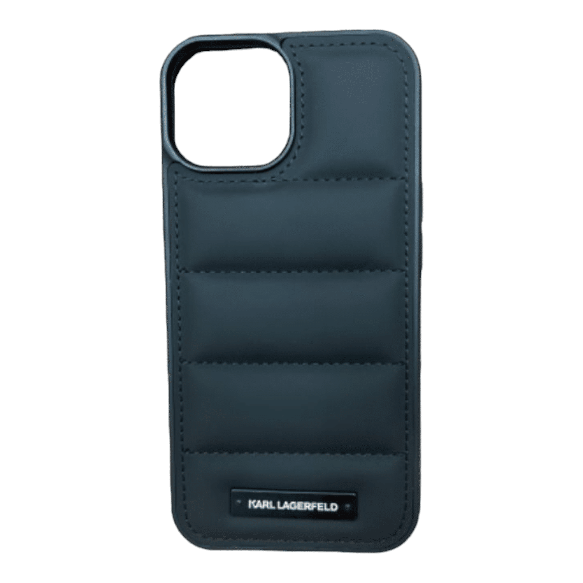 Karl Lagerfeld כיסוי Iphone 15 Pro קרל לגרפלד מקורי לאייפון 15 בצבע שחור עם כריות רכות דמוי עור